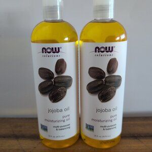 Lot Of 2 New NOW Solutions Moisturizing Jojoba Oil - 16 oz. Each | Exp 03/2028